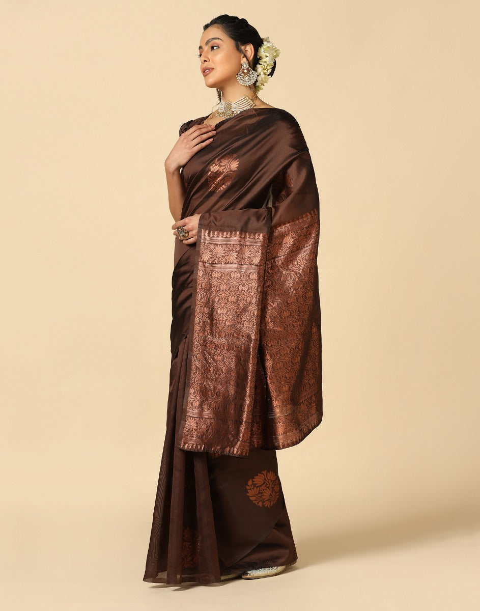 Brown Silk Saree | Sudathi