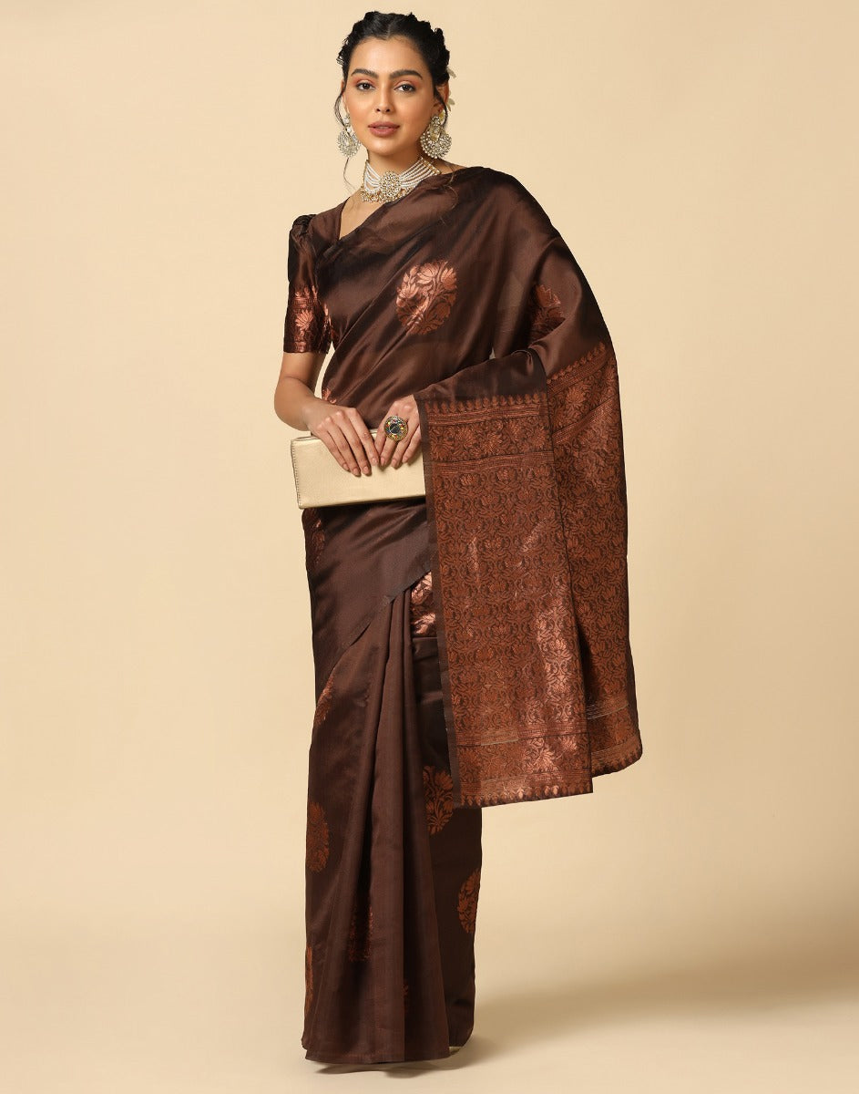 Brown Silk Saree | Sudathi