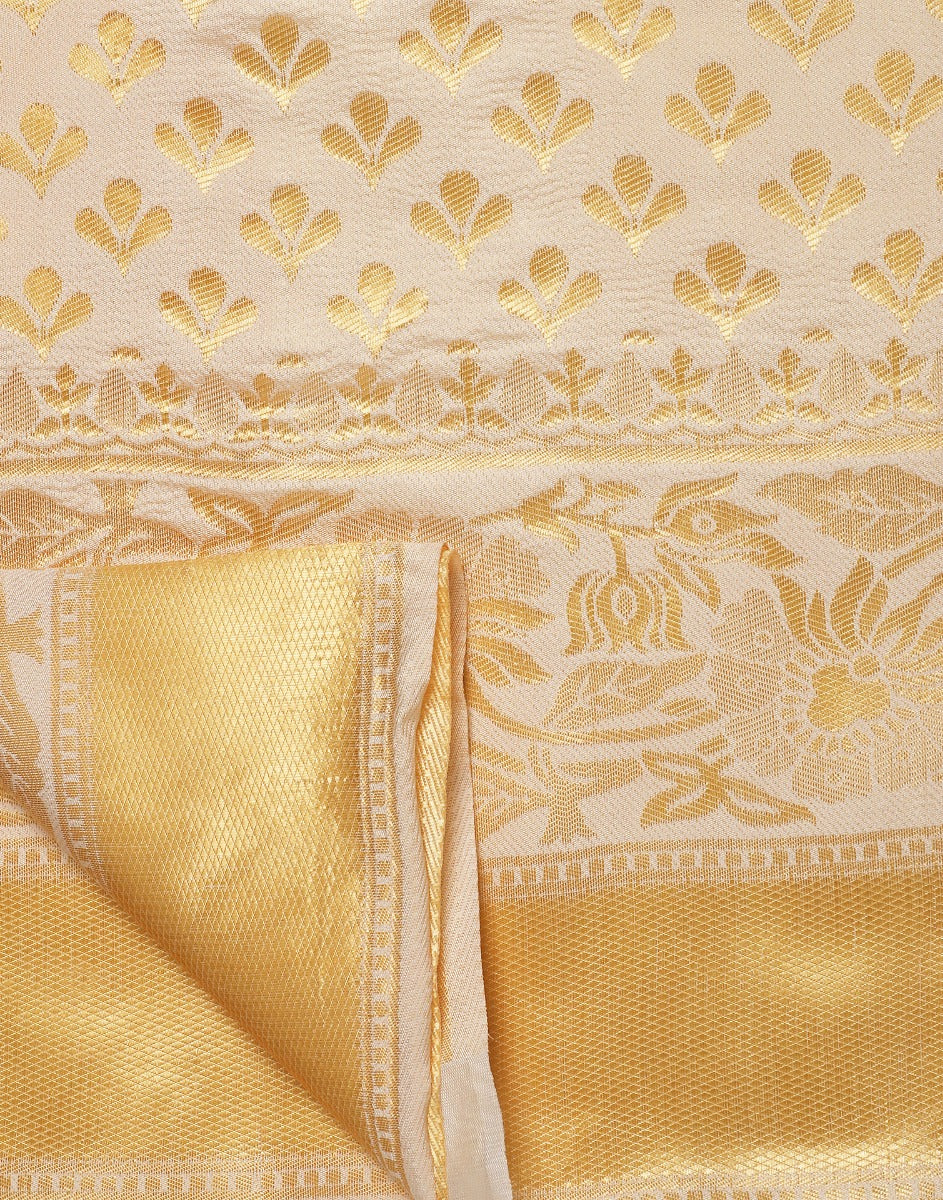 Off White Silk Saree | Sudathi