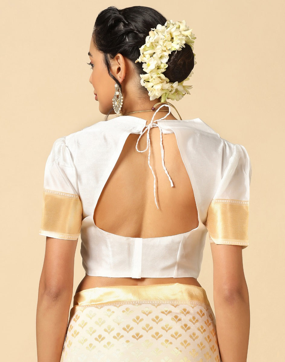 Off White Silk Saree | Sudathi