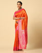 Orange Silk Weaving Saree