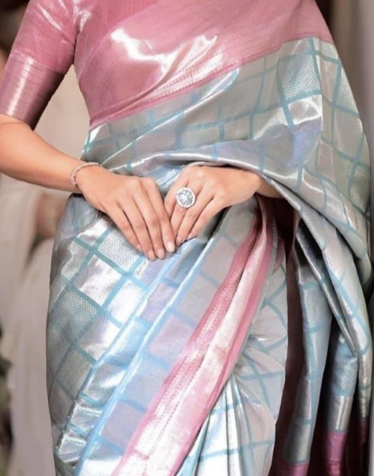 Light Blue Silk Saree | Sudathi