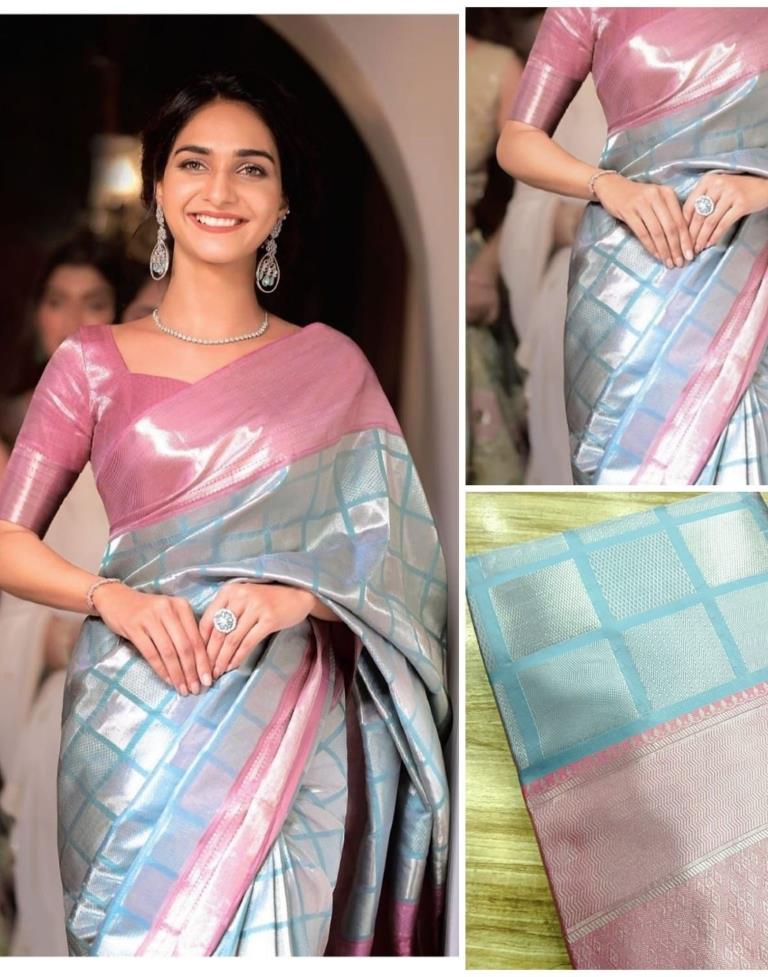 Light Blue Silk Saree | Sudathi