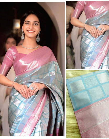 Light Blue Silk Saree | Sudathi