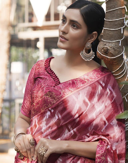 Dusty Pink Georgette Saree | Leemboodi