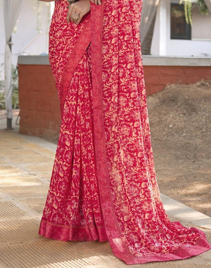 Red Georgette Saree | Leemboodi
