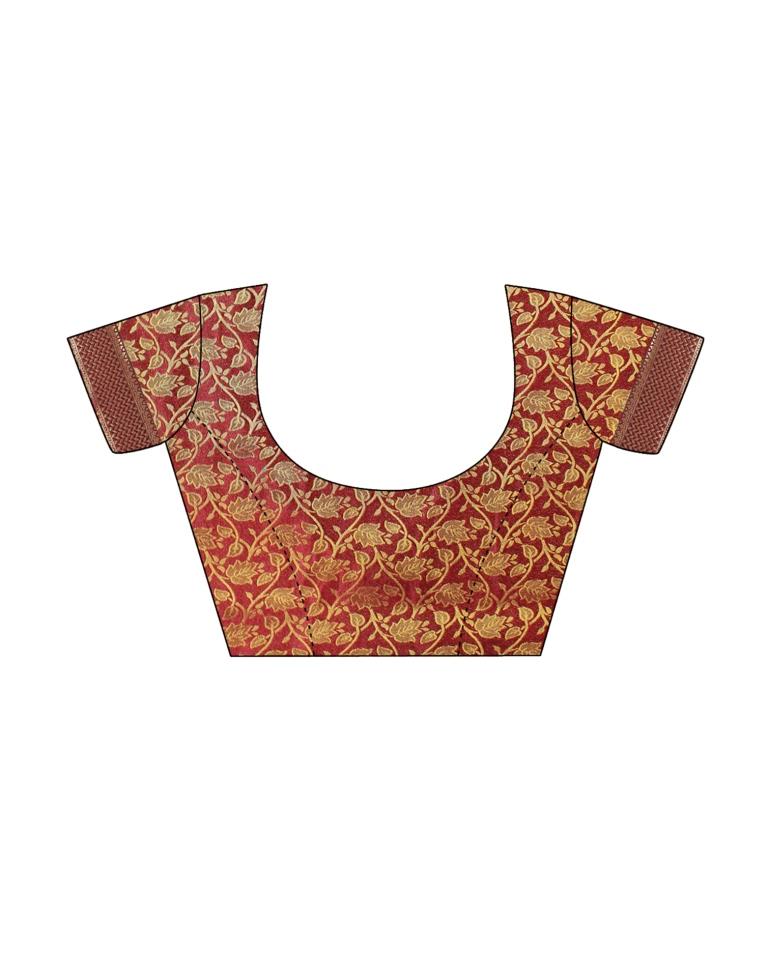 Maroon Silk Saree | Leemboodi