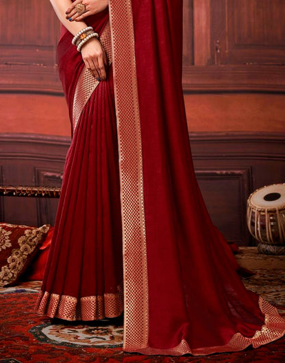 Maroon Silk Saree | Leemboodi