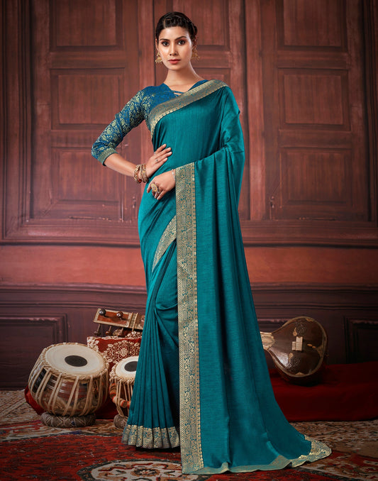 Rama Green Silk Saree | Leemboodi