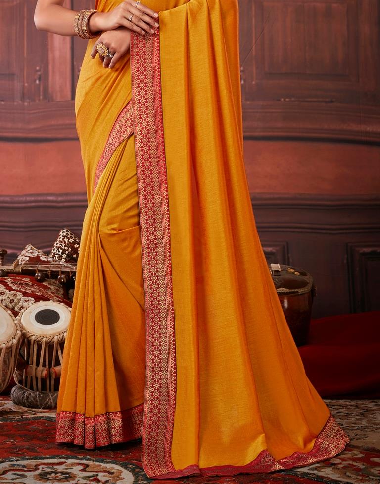Mustard Yellow Silk Saree | Leemboodi