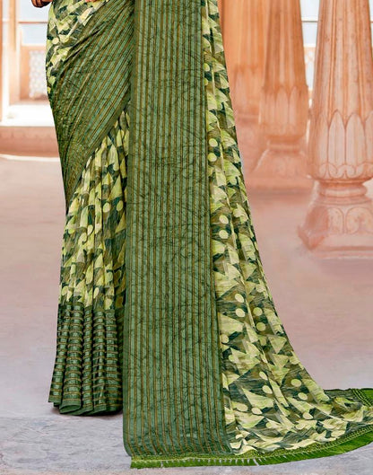 Light Green Georgette Saree | Leemboodi