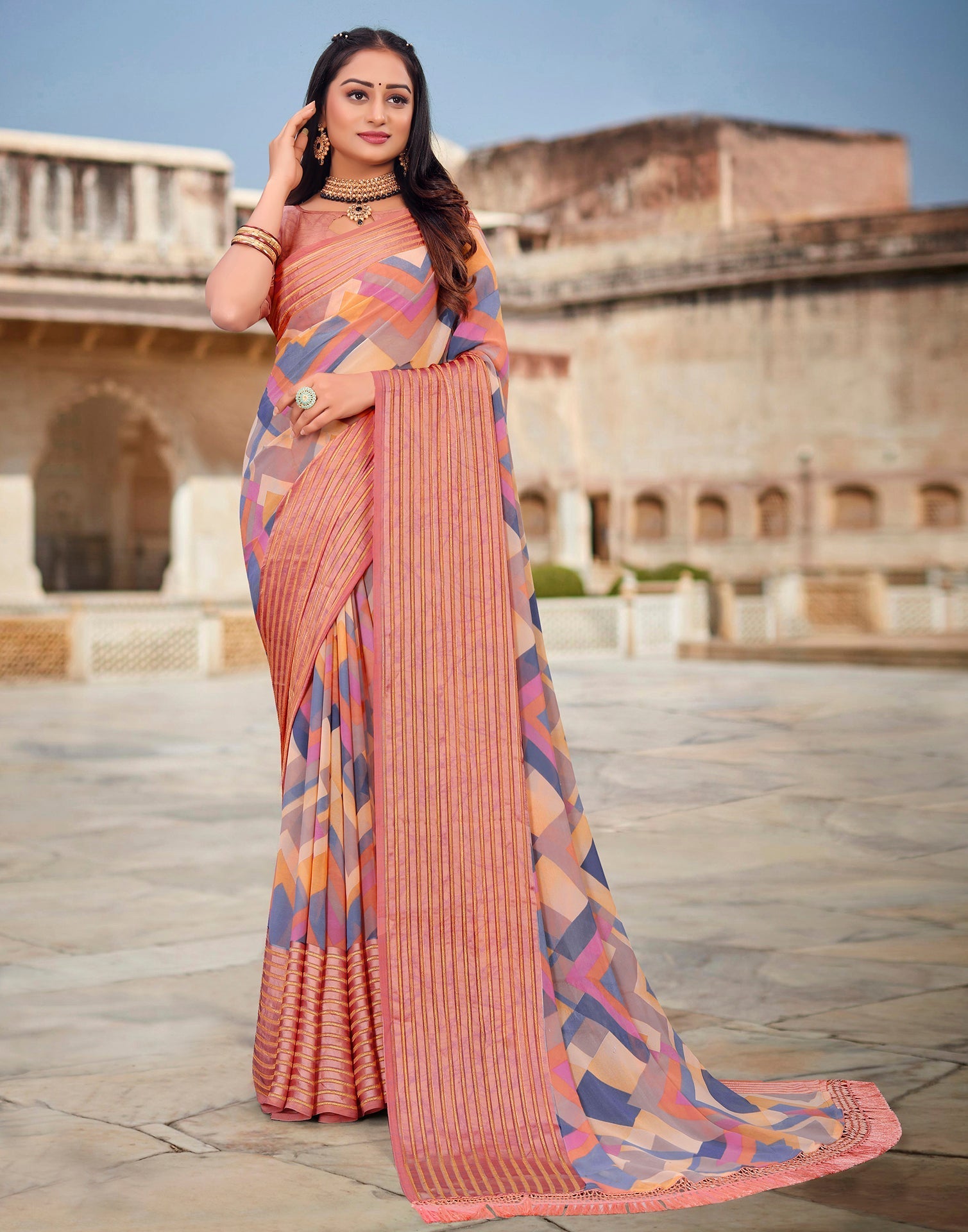 Multi Georgette Saree | Leemboodi