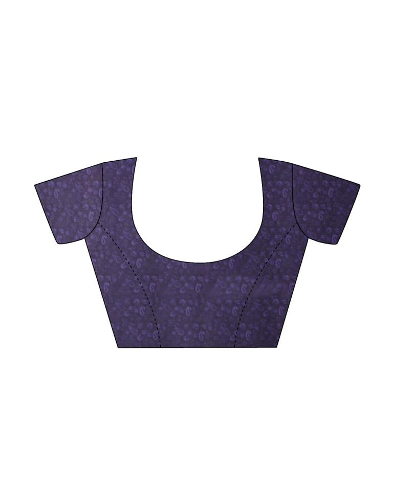 Navy Blue Printed Saree | Leemboodi