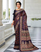 Navy Blue Printed Saree | Leemboodi