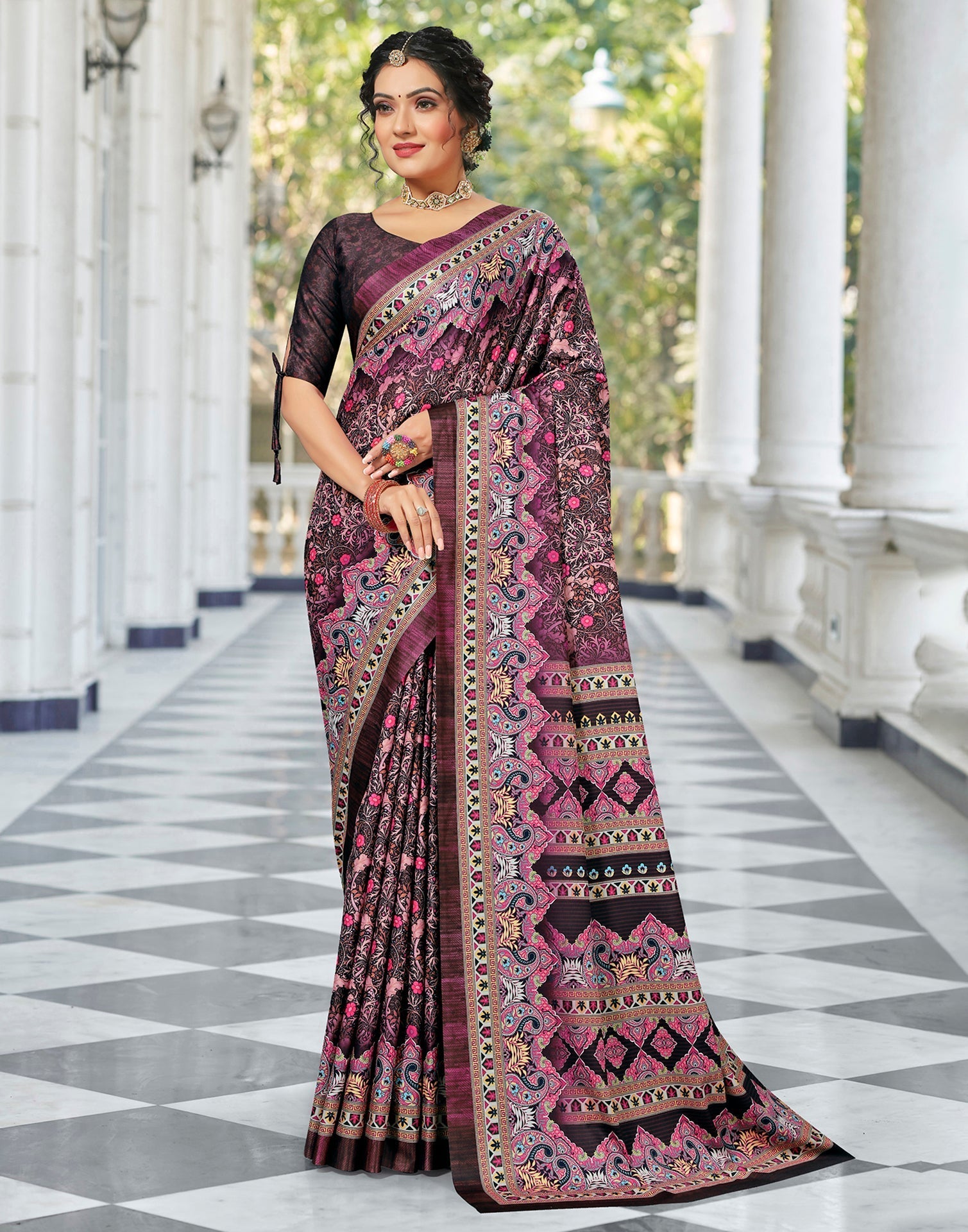 Multi Printed Saree | Leemboodi