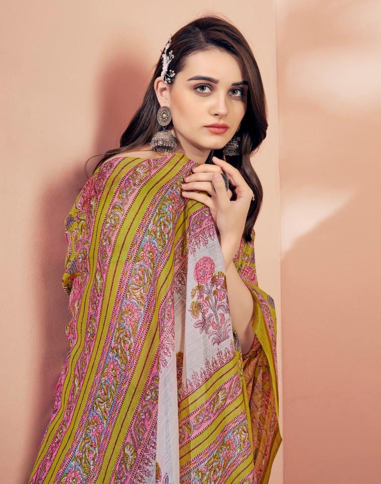 Light Green Cotton Saree | Sudathi