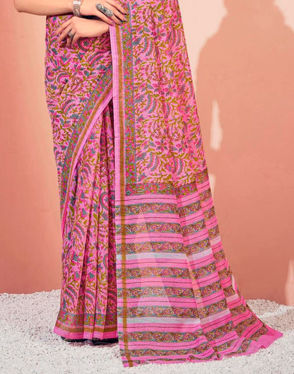 Light Pink Cotton Saree | Sudathi