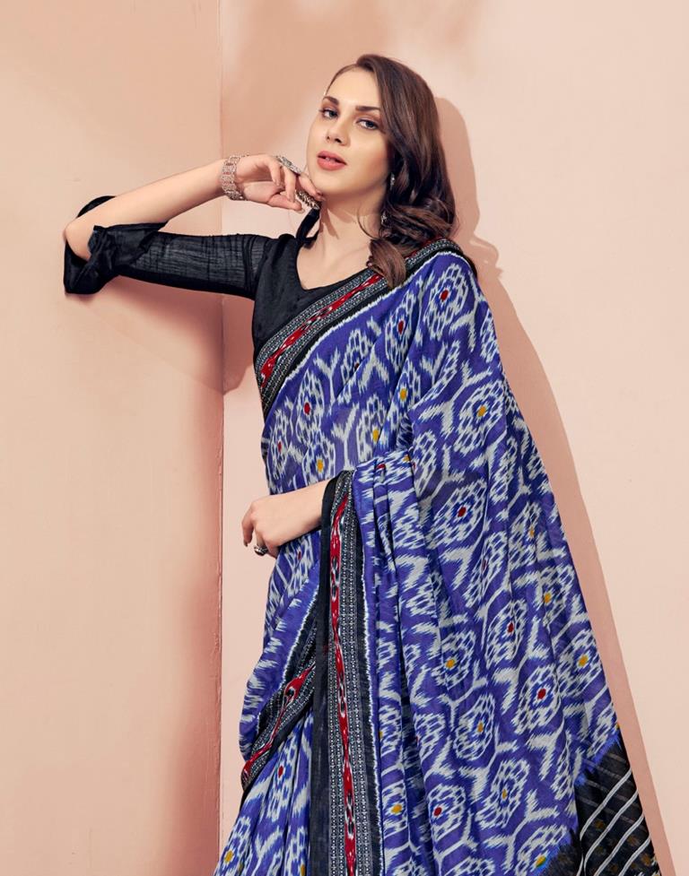 Blue Cotton Saree | Sudathi