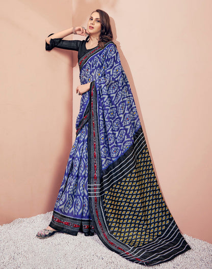 Blue Cotton Saree | Sudathi