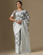 Grey Cotton Weaving Saree