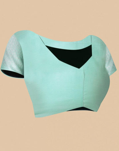 Light Blue Cotton Weaving Saree