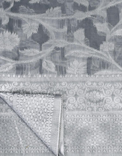 Grey Cotton Weaving Saree