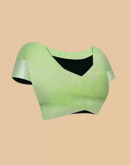 Light Green Cotton Weaving Saree