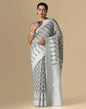 Grey Cotton Weaving Saree