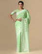 Light Green Cotton Weaving Saree