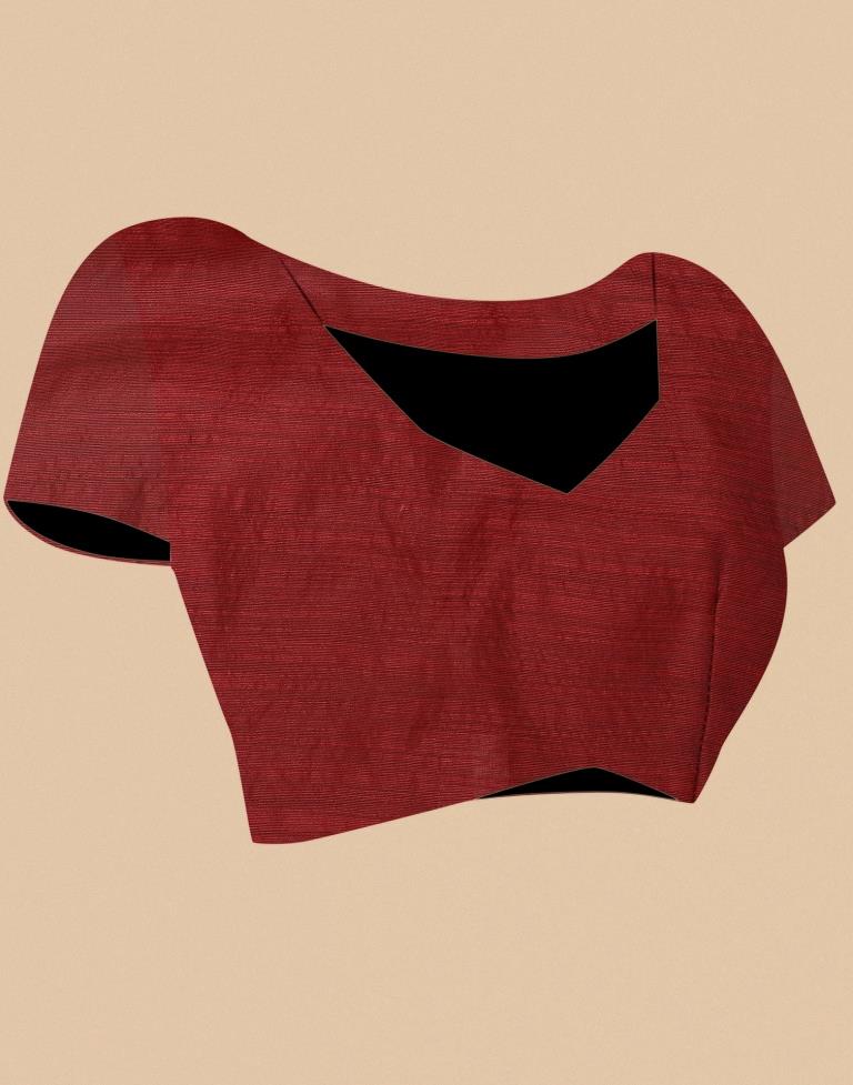 Red Banarasi Cotton Saree | Leemboodi