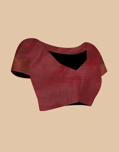 Red Banarasi Cotton Saree | Leemboodi