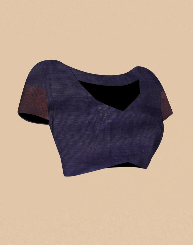 Brown Banarasi Cotton Saree | Leemboodi