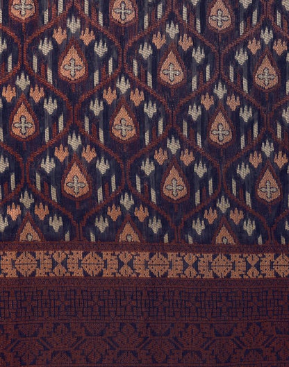 Brown Banarasi Cotton Saree | Leemboodi