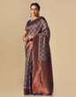 Brown Banarasi Cotton Saree | Leemboodi
