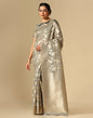 Grey Banarasi Cotton Saree | Leemboodi