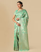 Turquoise Green Banarasi Cotton Saree | Leemboodi