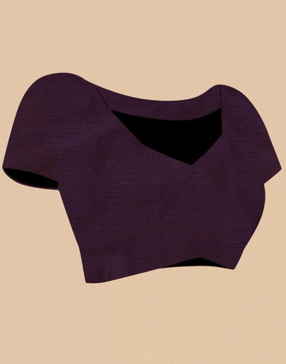 Purple Banarasi Cotton Saree | Leemboodi