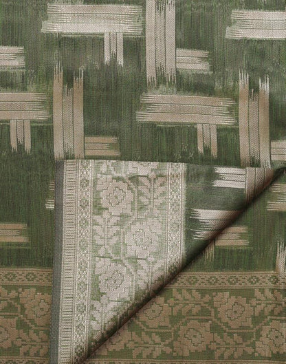 Mehandi Green Banarasi Jacquard Saree | Leemboodi