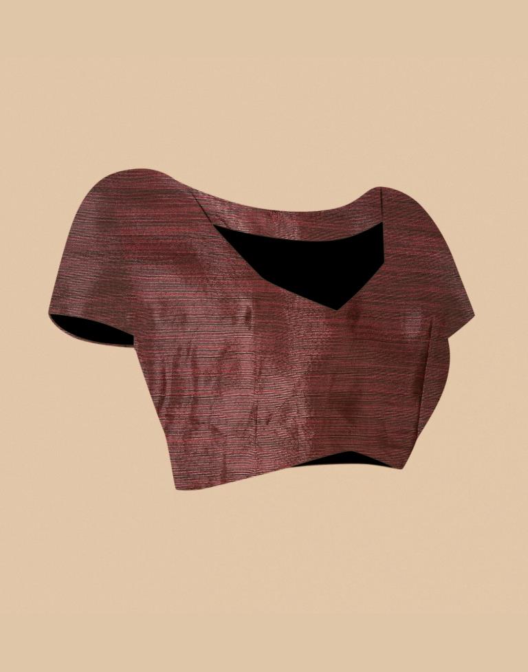 Rose Wood Banarasi Jacquard Saree | Leemboodi