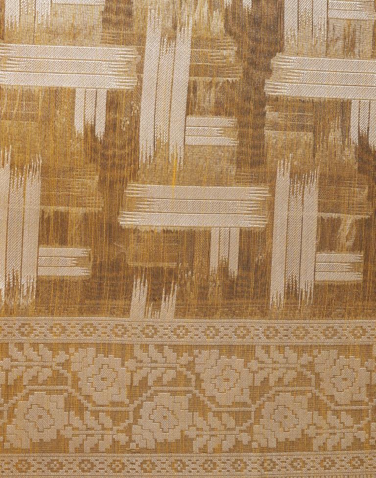 Golden Banarasi Jacquard Saree | Leemboodi