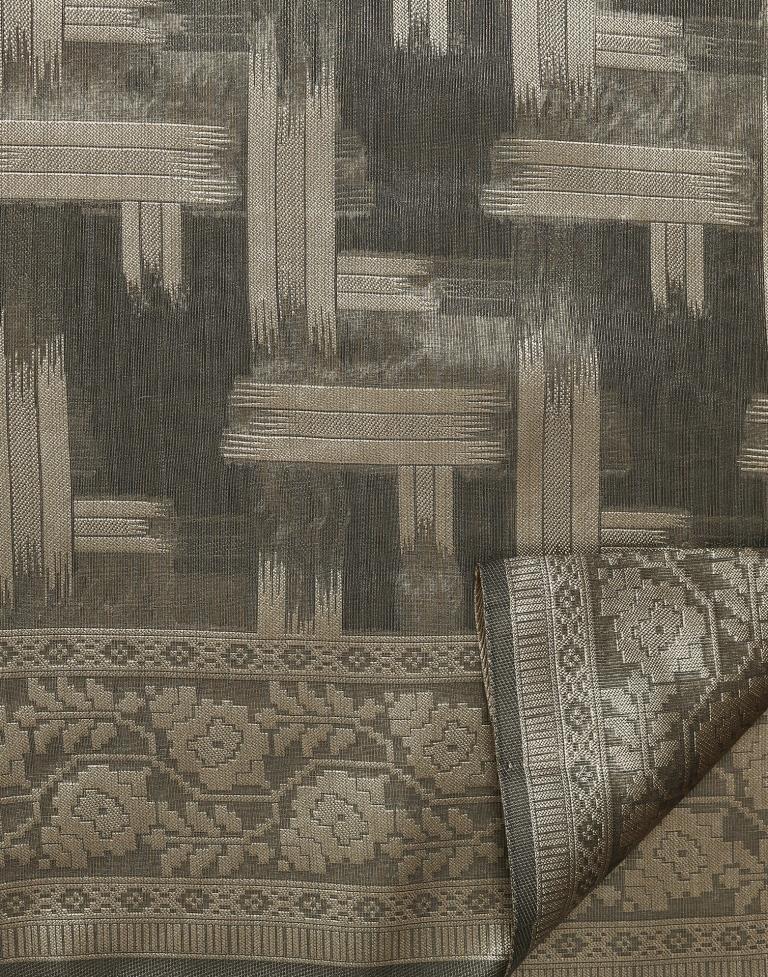 Grey Banarasi Jacquard Saree | Leemboodi