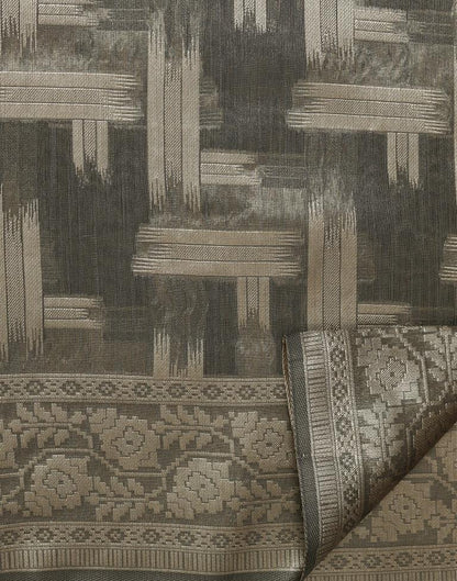 Grey Banarasi Jacquard Saree | Leemboodi