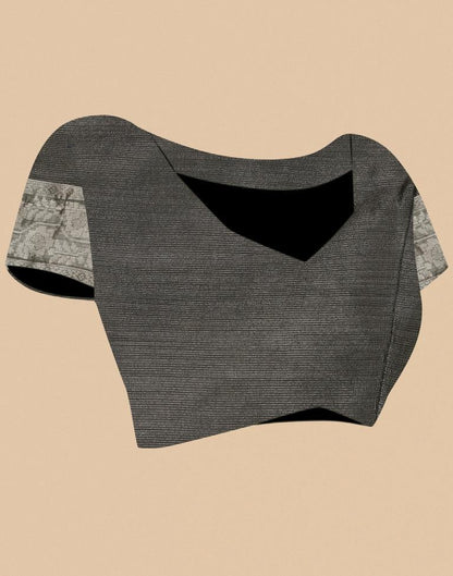 Grey Banarasi Jacquard Saree | Leemboodi