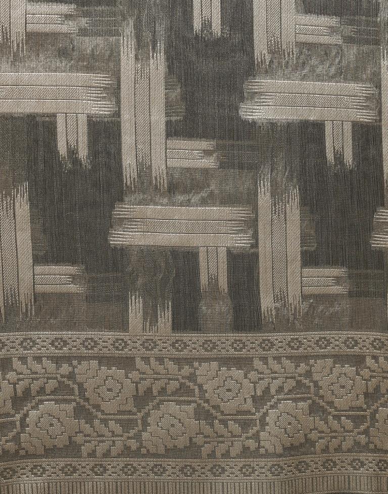 Grey Banarasi Jacquard Saree | Leemboodi