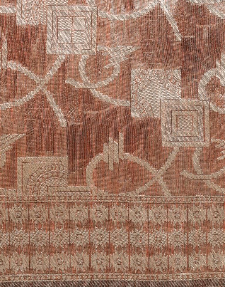 Brown Banarasi Jacquard Saree | Leemboodi