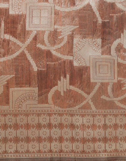Brown Banarasi Jacquard Saree | Leemboodi