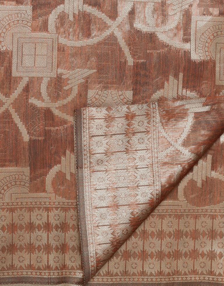 Brown Banarasi Jacquard Saree | Leemboodi