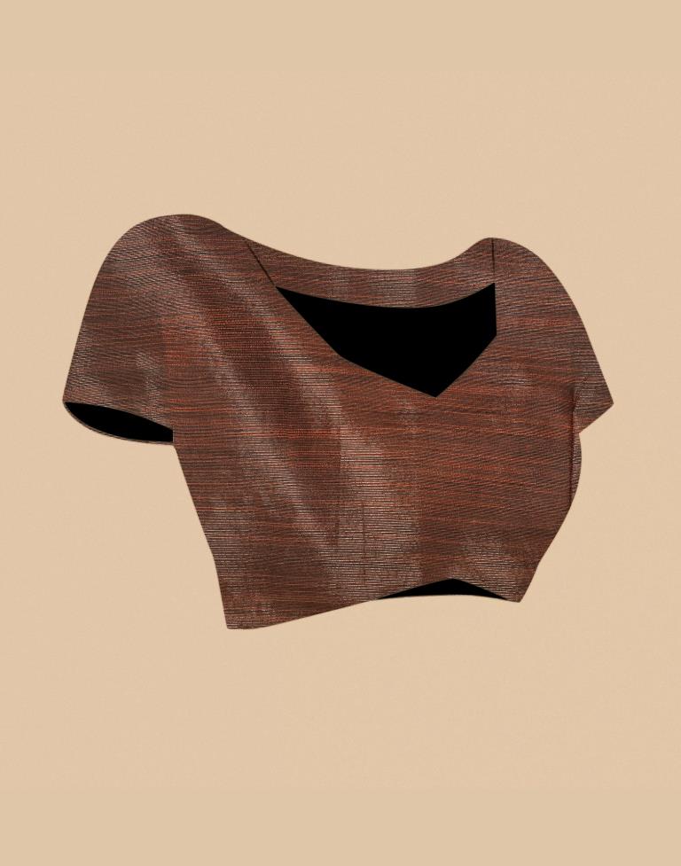 Brown Banarasi Jacquard Saree | Leemboodi