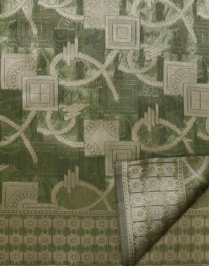 Mehandi Green Banarasi Jacquard Saree | Leemboodi