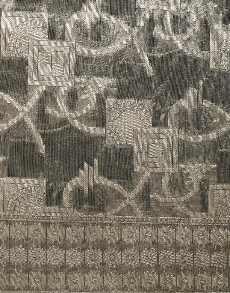 Grey Banarasi Jacquard Saree | Leemboodi